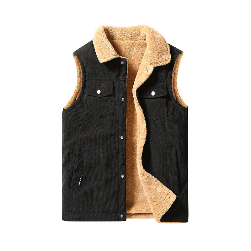 Retro Thickened Corduroy Male Vest (3 colors)