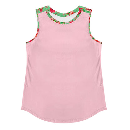 TRP Floral Print 03: Hibiscus Flowers 01-02 Tropical Bloom Muscle Tank, PalePink