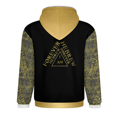 I AM HEBREW 03-01 Men's Designer Plush Lined Full Zip Hoodie