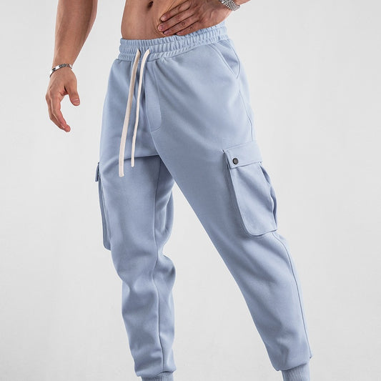 Multi-pocket Solid Color Closed Bottom Joggers (6 colors)