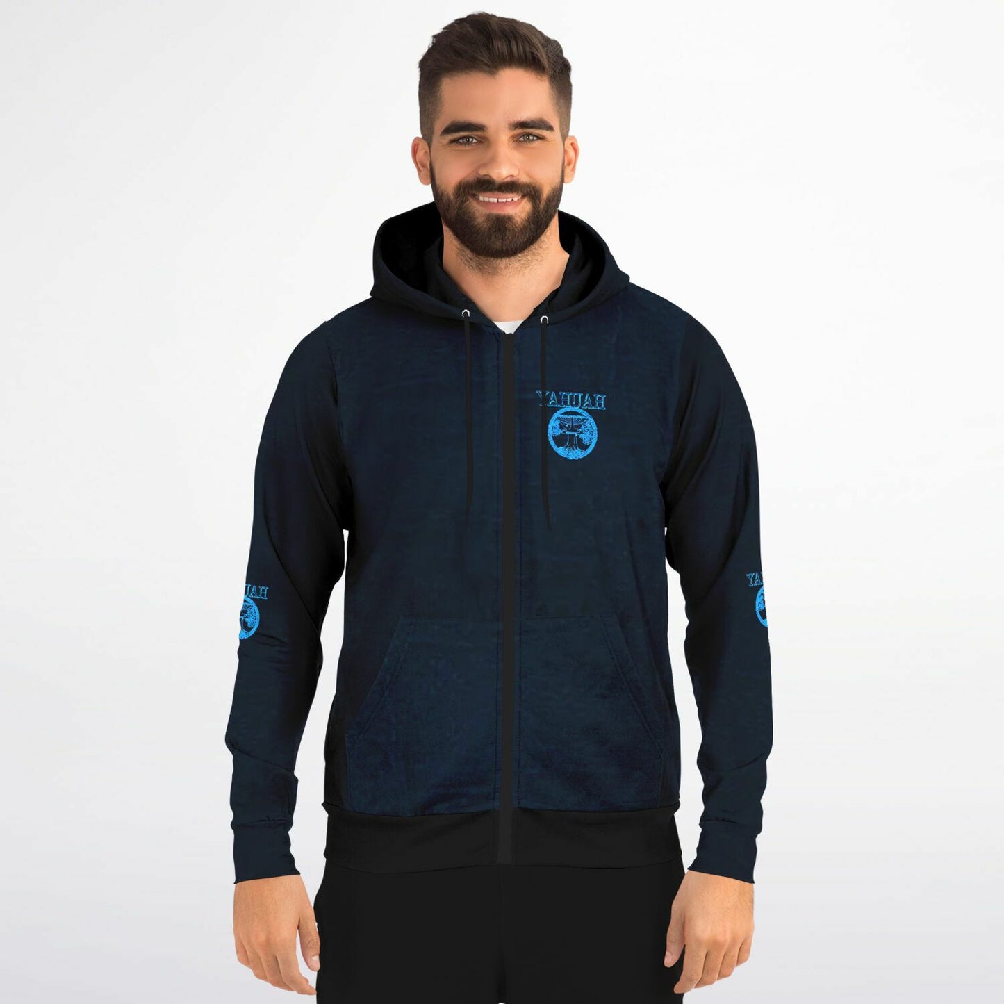Yahuah-Tree of Life 02-02 Designer Athletic Unisex Zip Hoodie