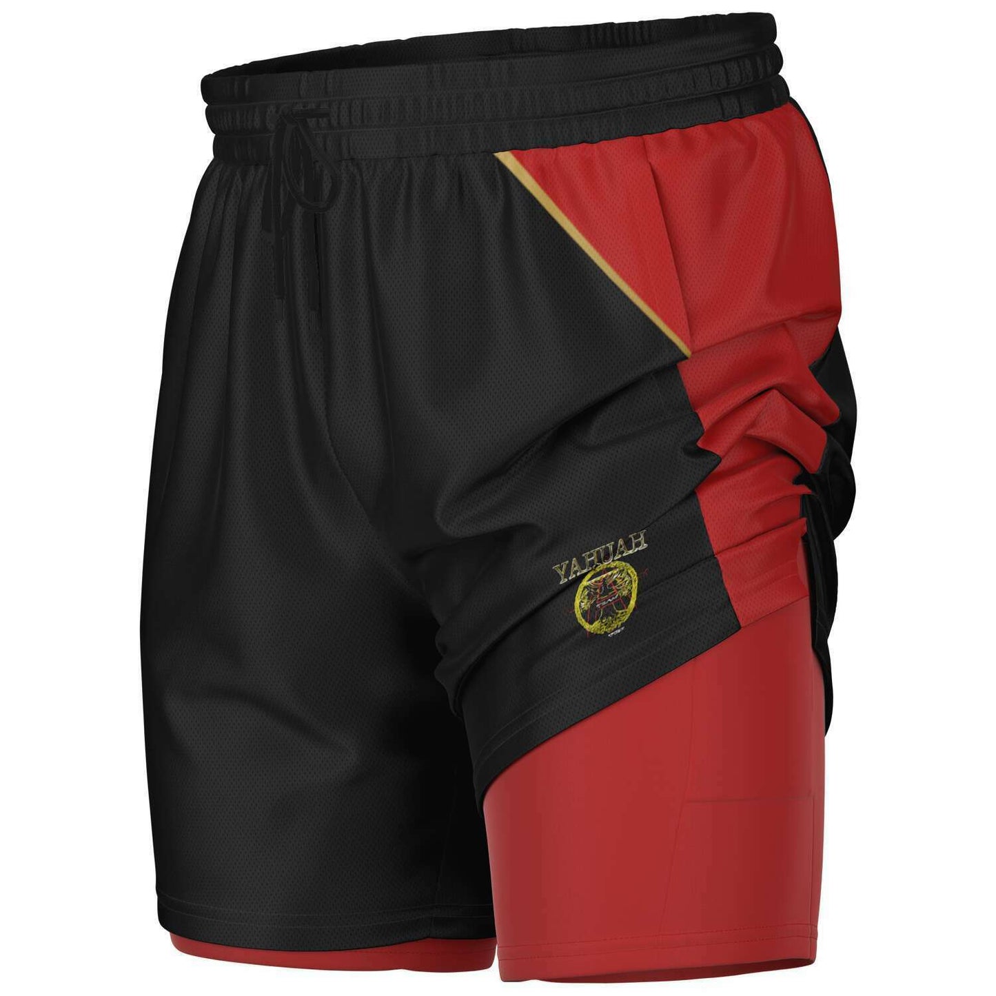 A-Team 01 Red Men's Designer 2-in-1 Shorts