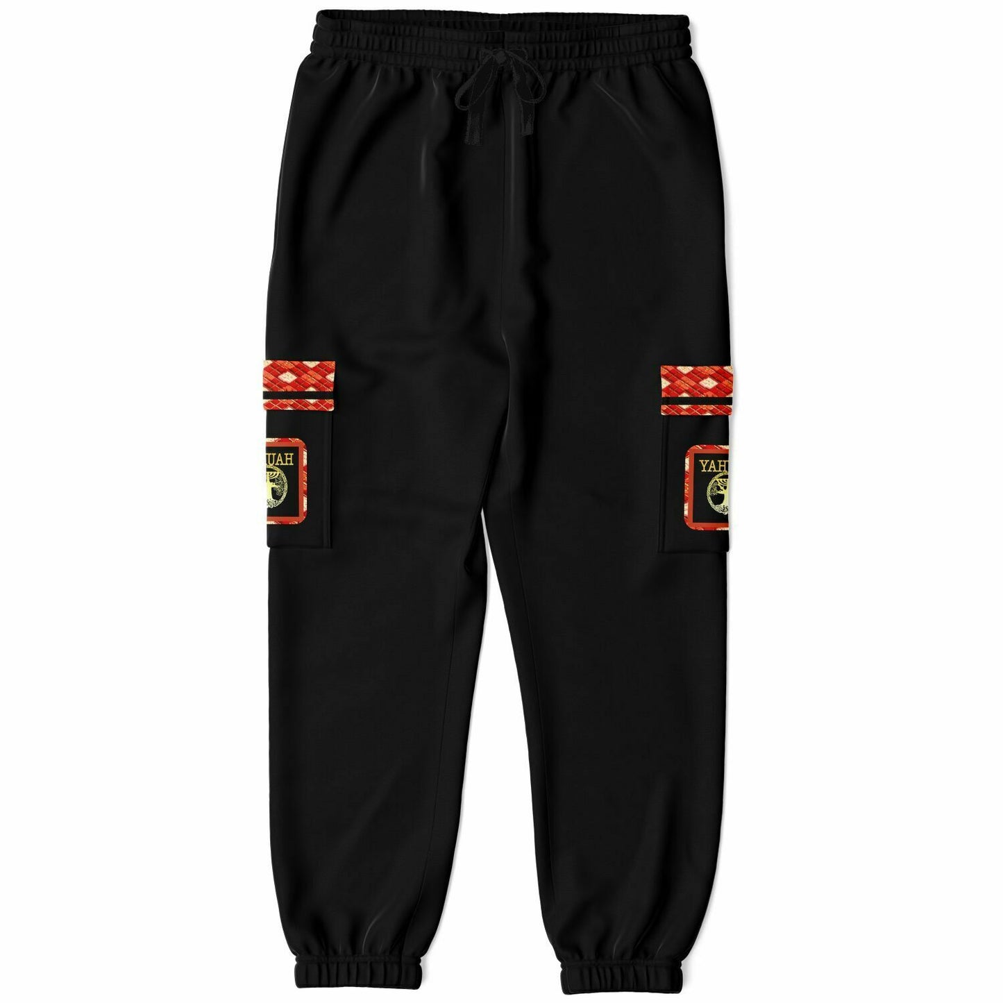 Yahuah Logo 02-01 Designer Fashion Triblend Cargo Unisex Sweatpants (Style 01)