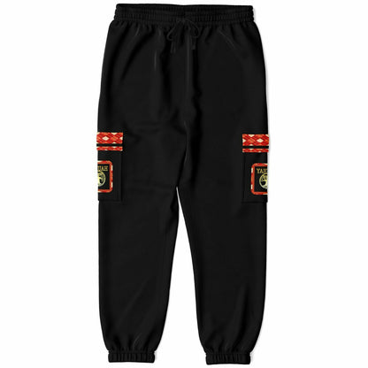 Yahuah Logo 02 Triblend Fleece Lined Cargo Unisex Joggers (Style 01)