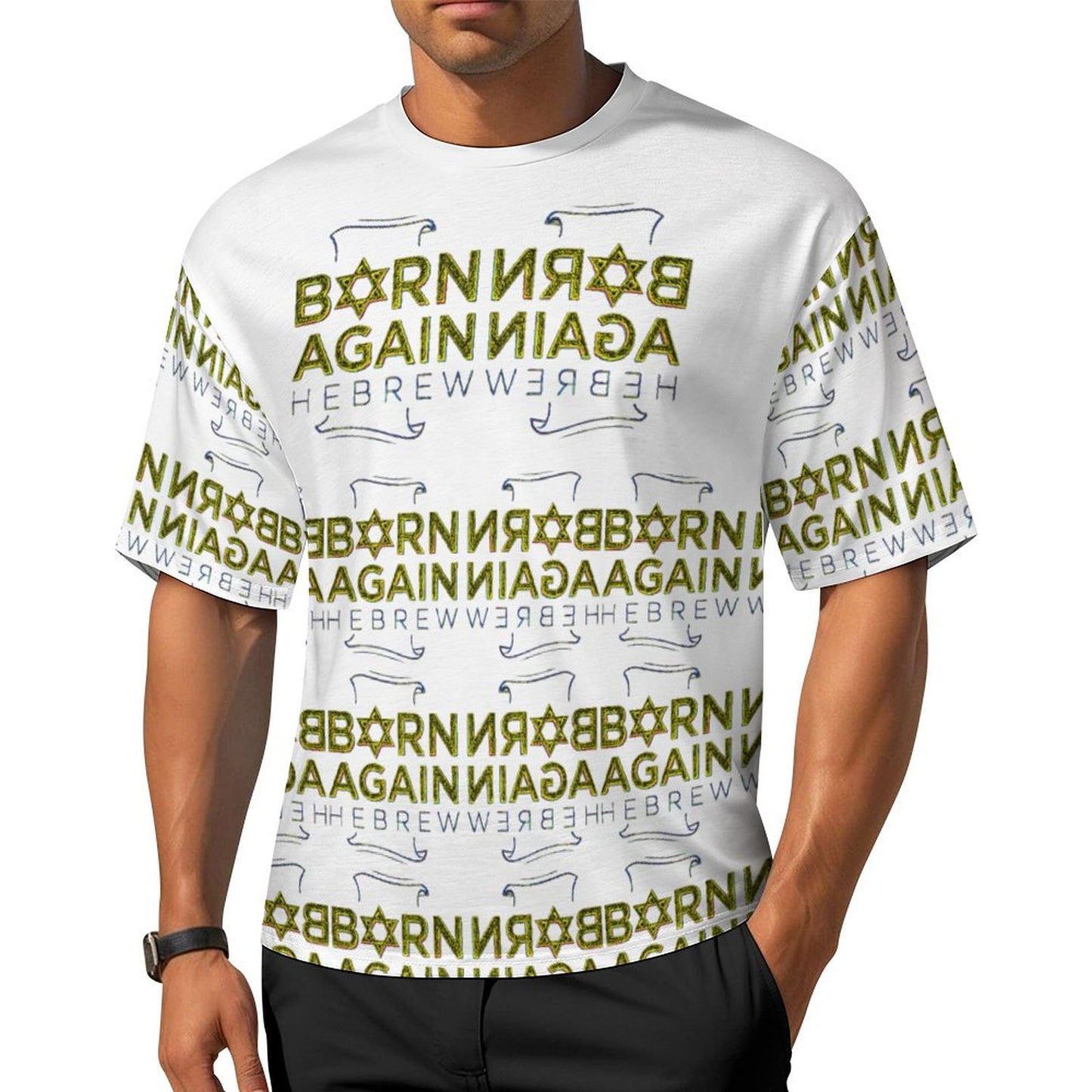 Born Again Hebrew 01-01 Designer Half Sleeve Cotton Unisex T-shirt