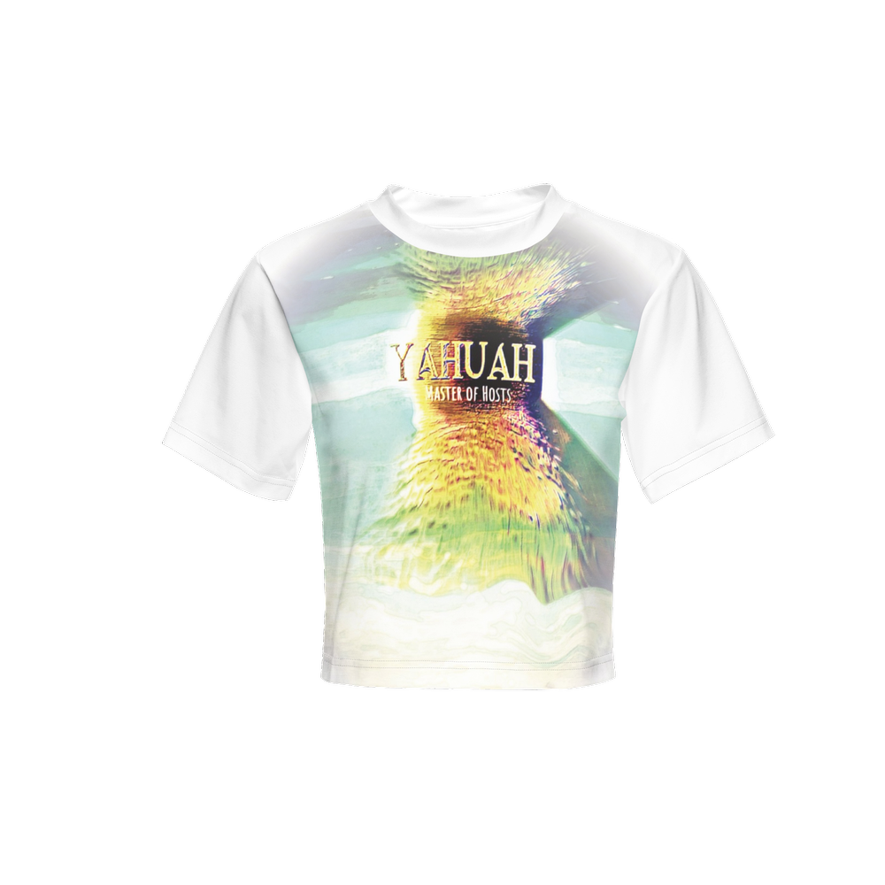 Yahuah-Master of Hosts 02-03 Designer Cropped High Performance SORONA T-shirt