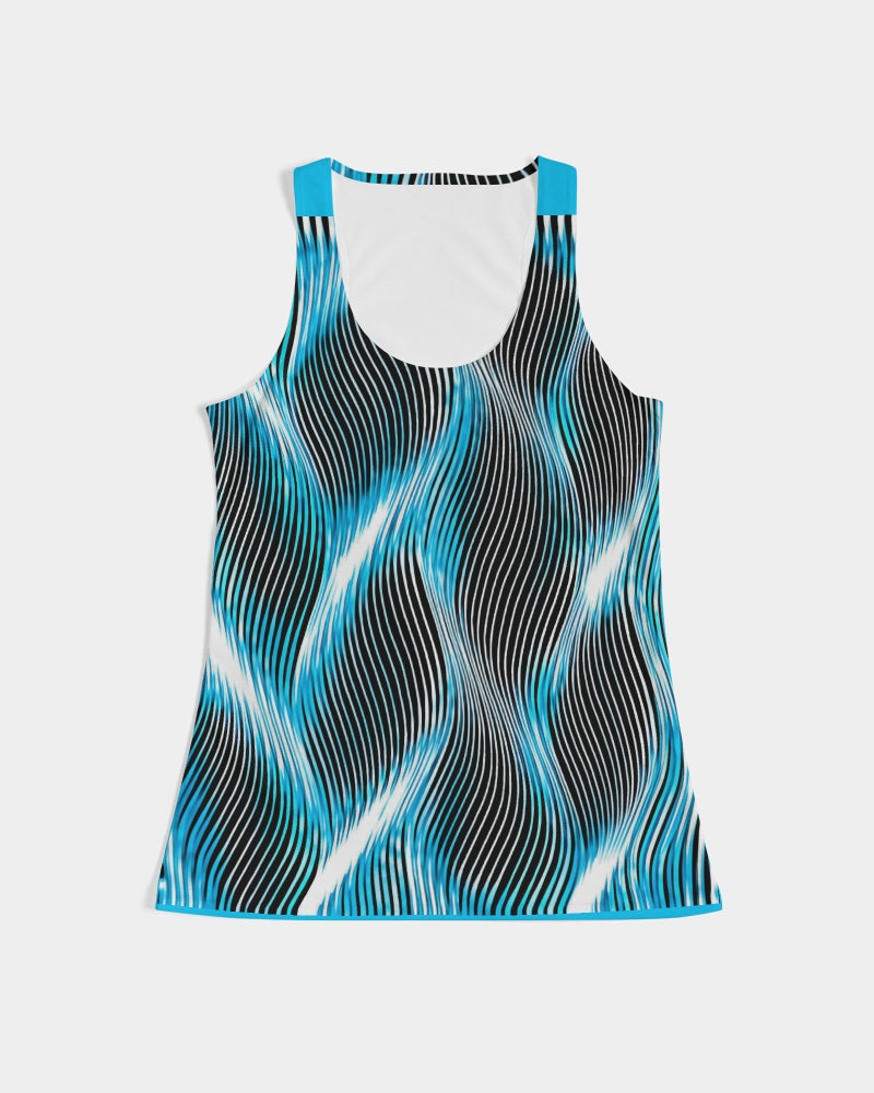 TRP Twisted Patterns 04: Weaved Metal Waves 01-02 Ladies Designer Racerback Tank Top