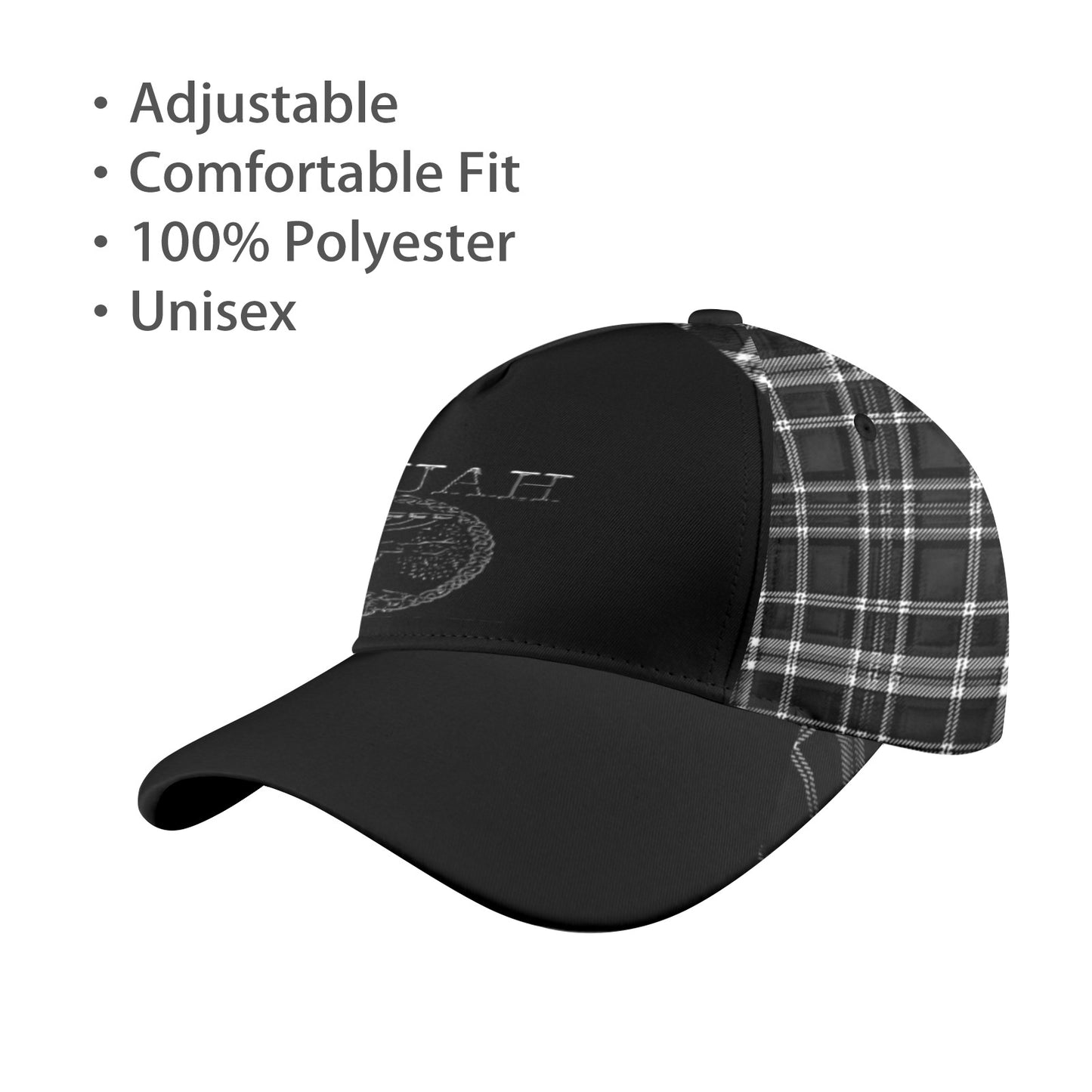 Yahuah-Tree of Life 02-04 + Digital Plaid 01-06A Designer Baseball Cap