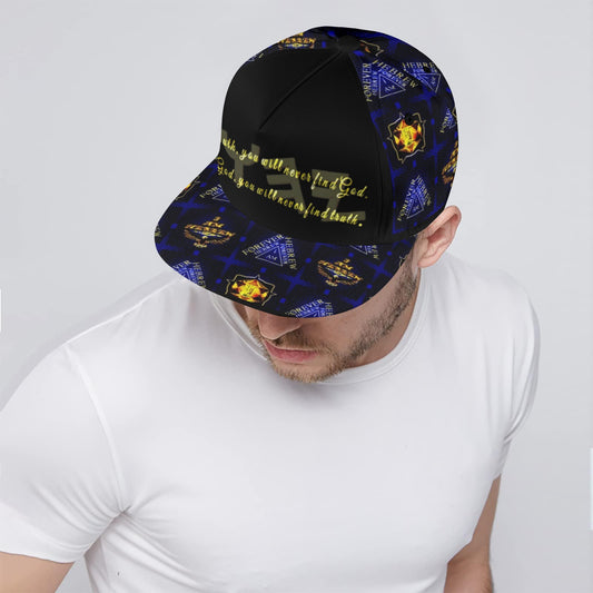 Truth Illustrated 01-01 Designer Flat Brim Baseball Cap