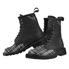 Cargar imagen en el visor de la galería, Yahuah-Tree of Life 02-04 + Digital Plaid 01-06A Men&#39;s PU Leather All Season Boots