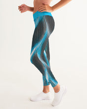 Cargar imagen en el visor de la galería, TRP Twisted Patterns 04: Weaved Metal Waves 01-02 Designer Mid Rise Yoga Pants