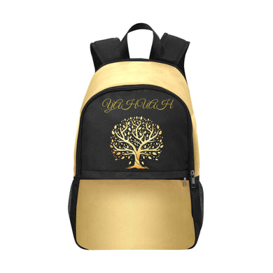 Mochila de diseño Yahuah-Tree of Life 01 Elect con bolsillos laterales de malla 
