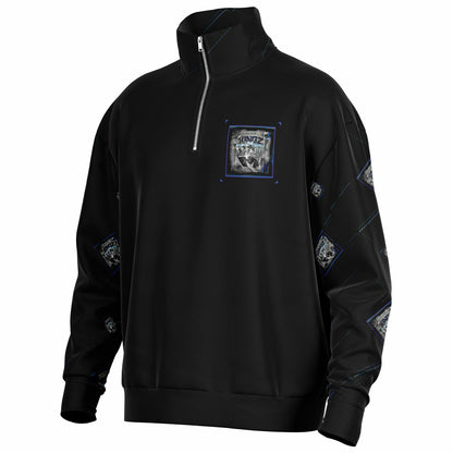 144,000 KINGZ 01 Men's Designer Heavyweight Oversized Quarter Zip Sweatshirt