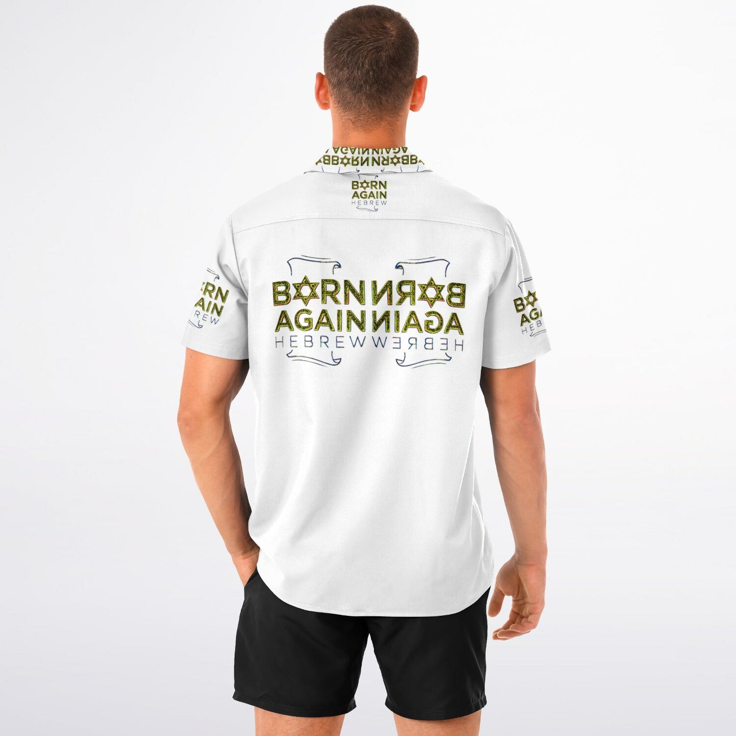 Born Again Hebrew 01-01 Designer Spread Collar Shirt