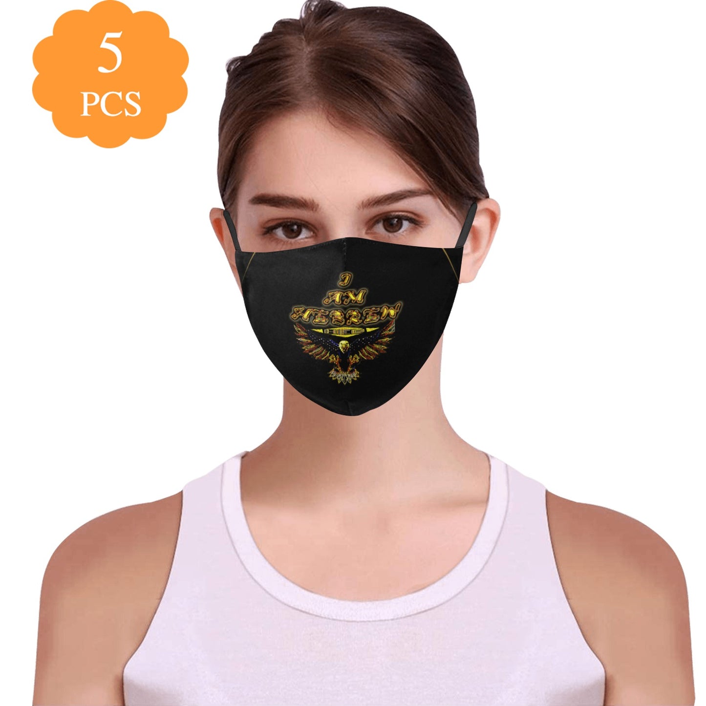 I AM HEBREW 02 Designer Adjustable Face Mask (5 face masks + 10 filters; 3 sizes)