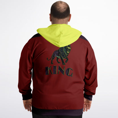 KING 01-02 Men's Designer Triblend Fleece Lined Plus Size Zip Hoodie