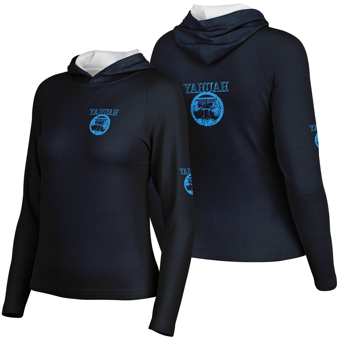 Yahuah-Tree of Life 02-02 Ladies Designer Lightweight Raglan Hoodie