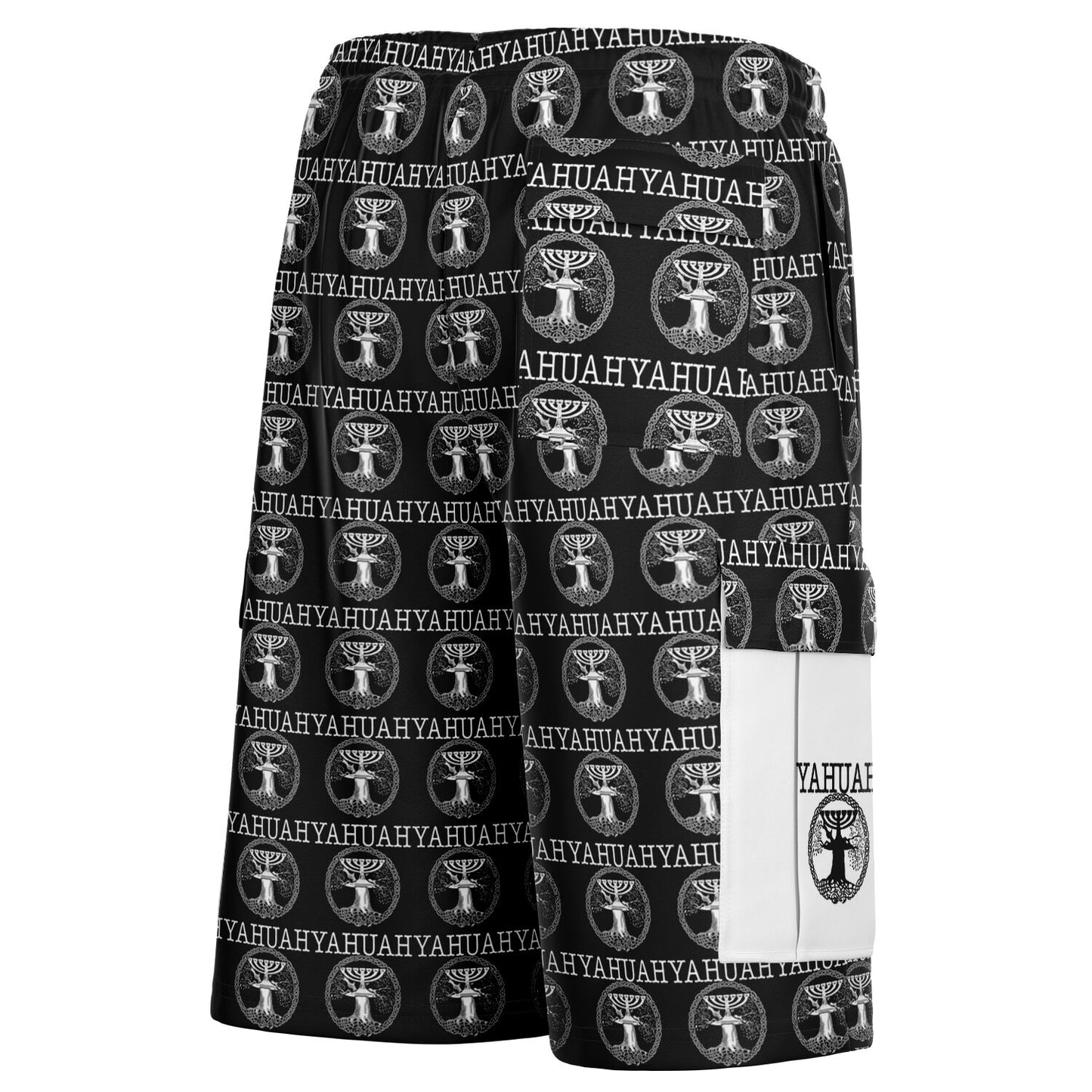 Yahuah-Tree of Life 02-06 Designer Unisex Heavyweight Cargo Shorts