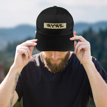 Yahuah Logo 03 - Black Designer Duckbill Cap