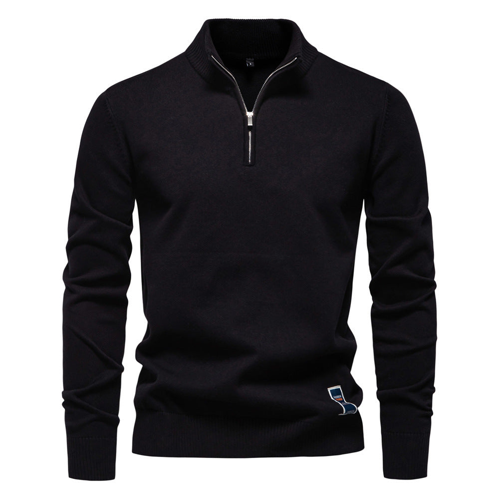 Men's Solid Color Stand Collar 1/4 Zip Sweater (6 colors)