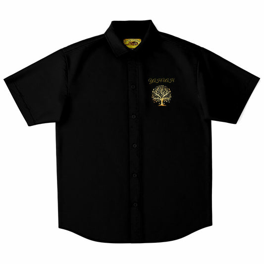 Yahuah-Tree of Life 01-01 Men's Designer Spread Collar Shirt