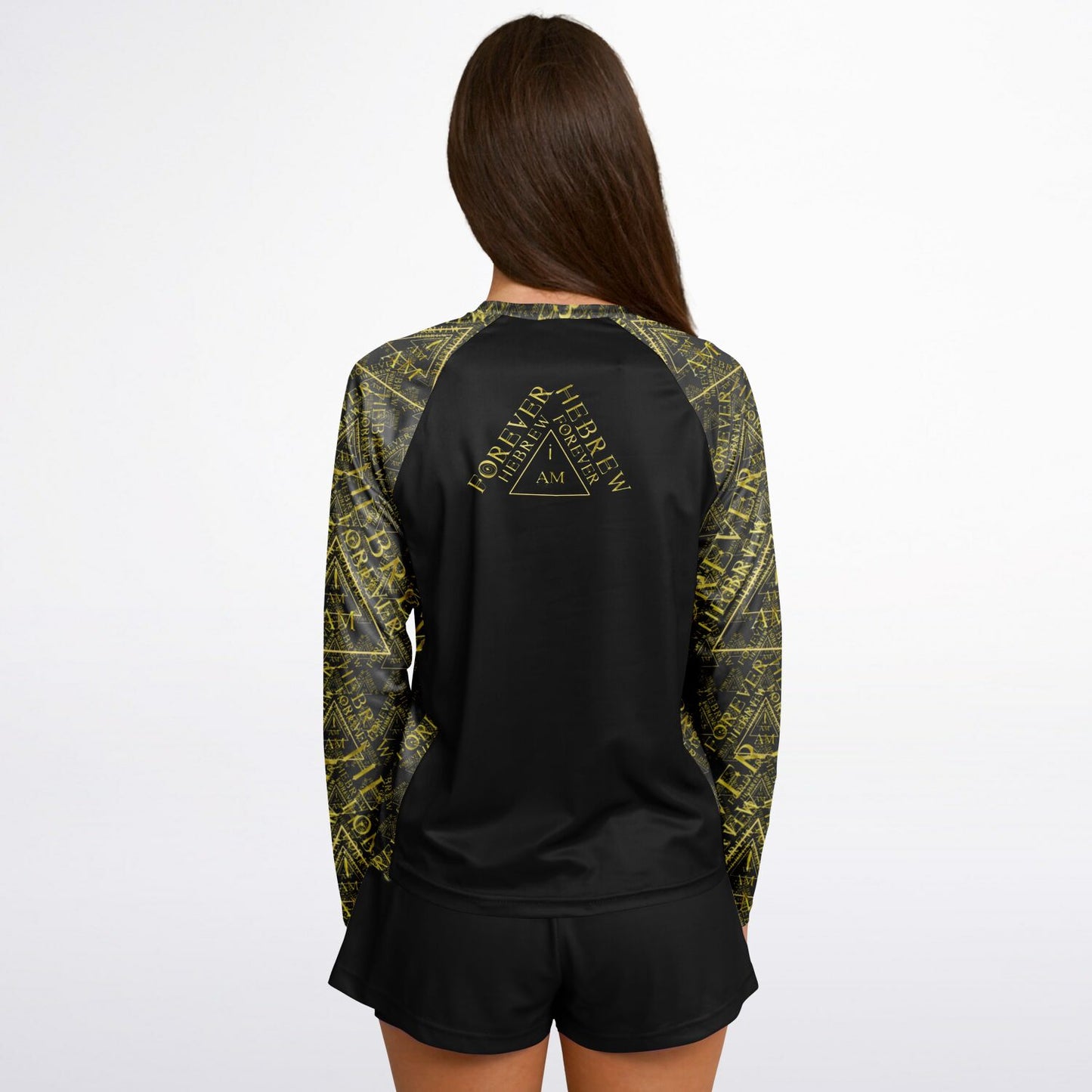 I AM HEBREW 03-01 Ladies Designer Long Sleeve Raglan T-shirt