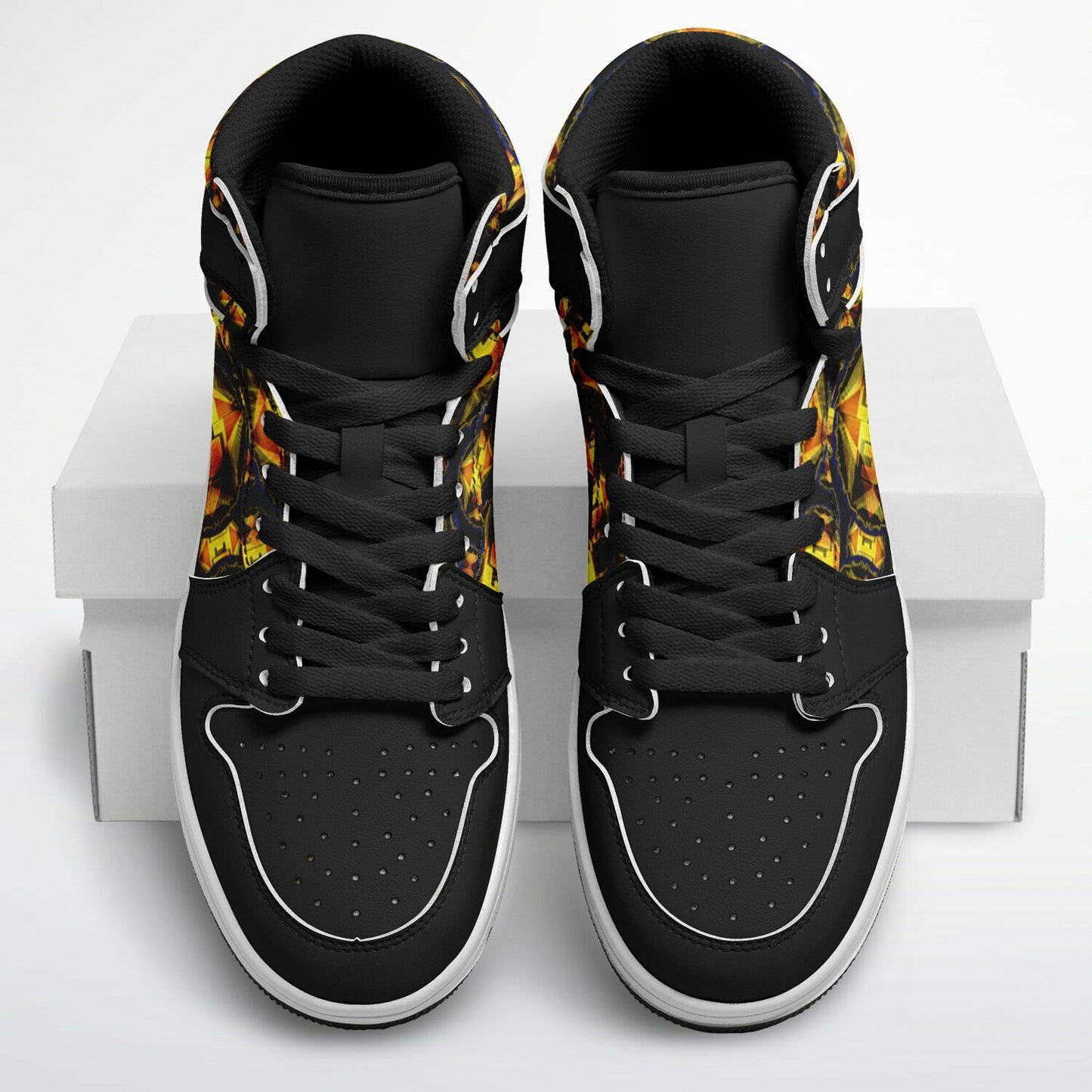 Hebrew World 01-02 Royal Radiance PU Leather High Top Sneakers