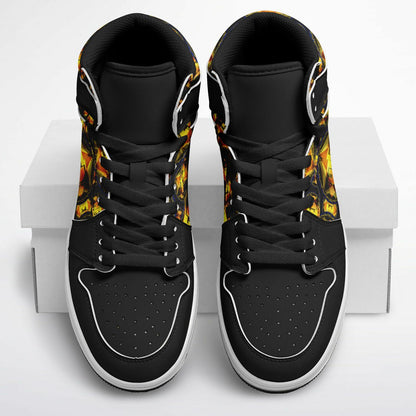 Hebrew World 01-02 Royal Radiance PU Leather High Top Sneakers