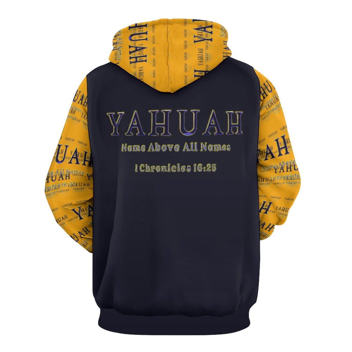 Yahuah-Name Above All Names 02-01 Men's Designer Hoodie with Double Layer Hood