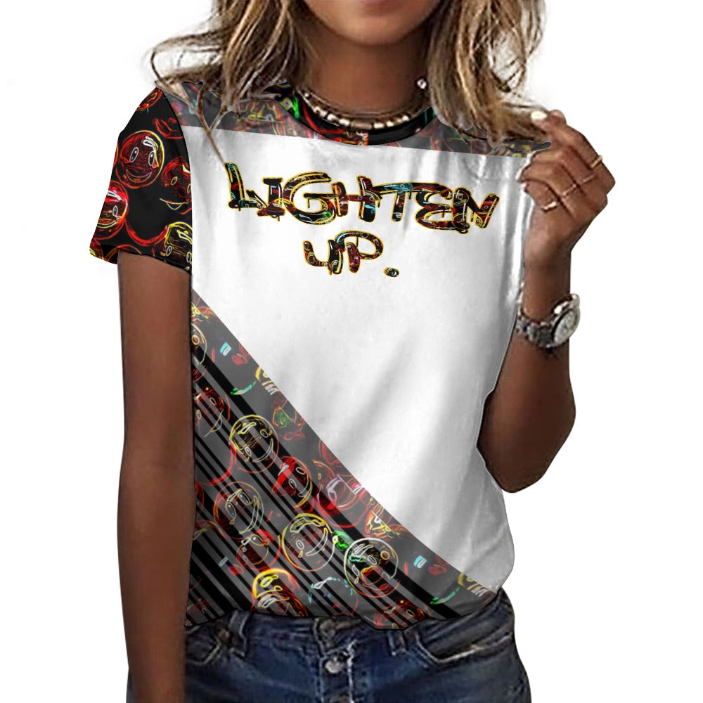 Outspoken Designs 01-01 "Lighten Up" Ladies Designer Cotton T-shirt