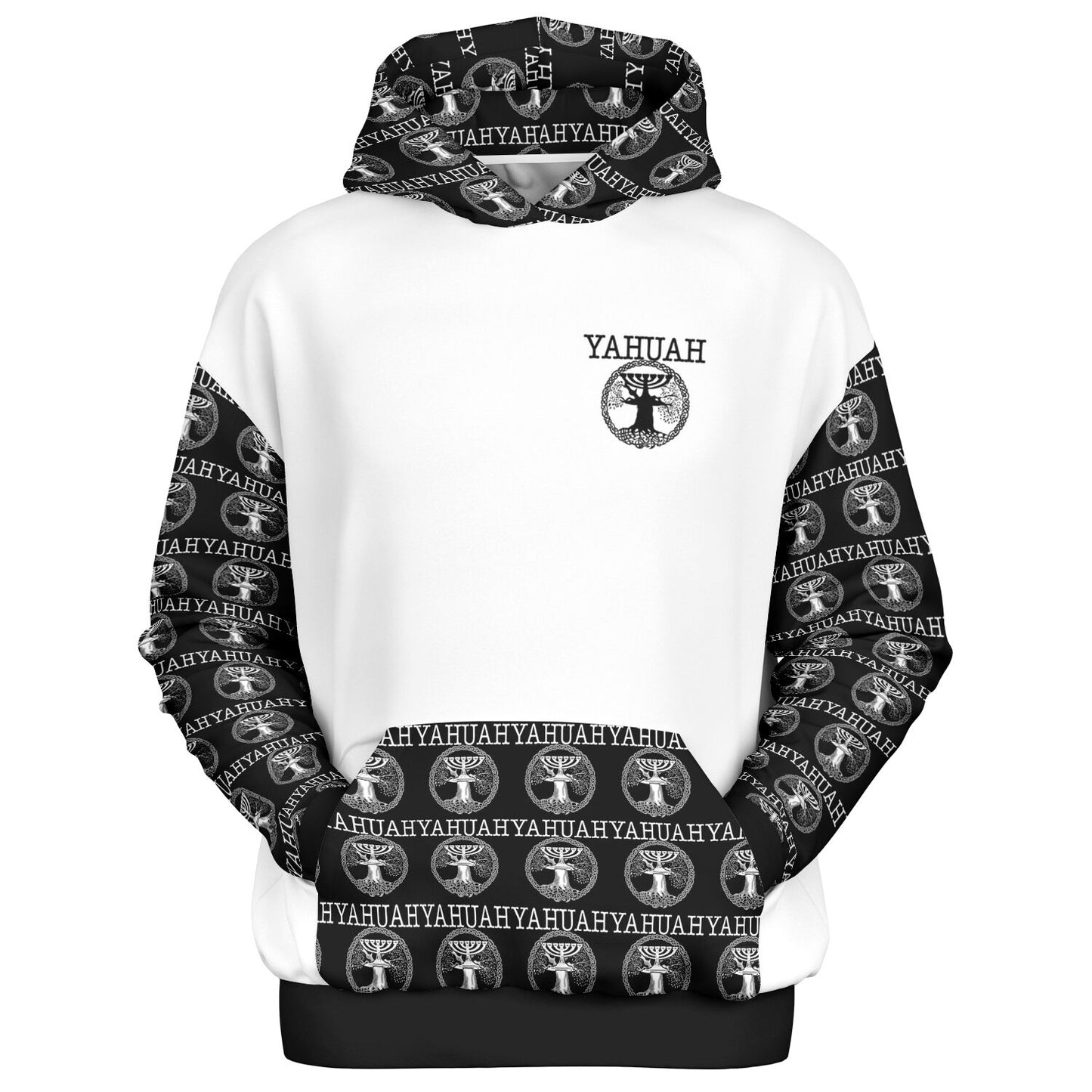 Yahuah-Tree of Life 02-06 Designer Heavyweight Oversized Fleece Lined Unisex Hoodie