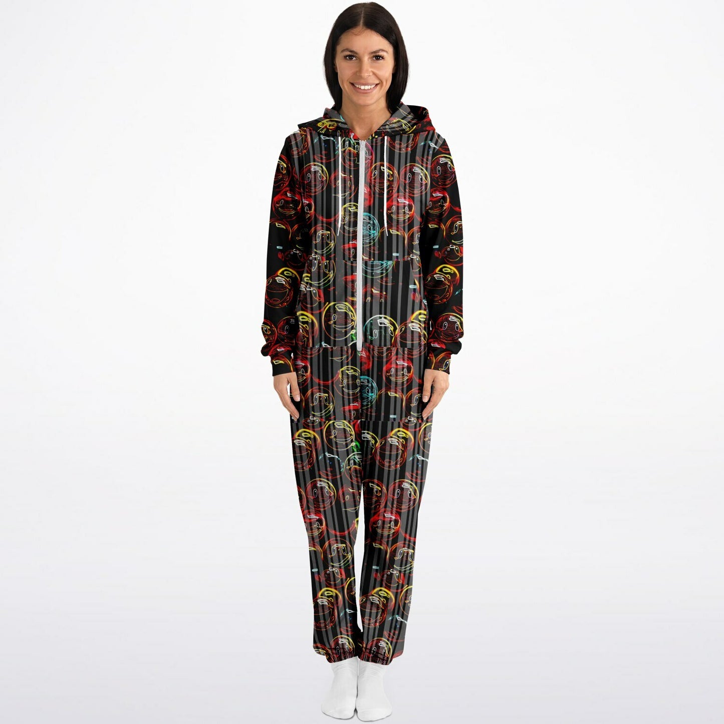 Outspoken Designs 01-01 "Lighten Up" Designer Fashion Triblend Fleece Lined Zip Front Jumpsuit