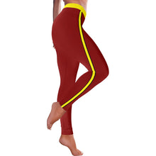 Cargar imagen en el visor de la galería, Yahuah-Tree of Life 02-01 Red Designer Low Rise Leggings