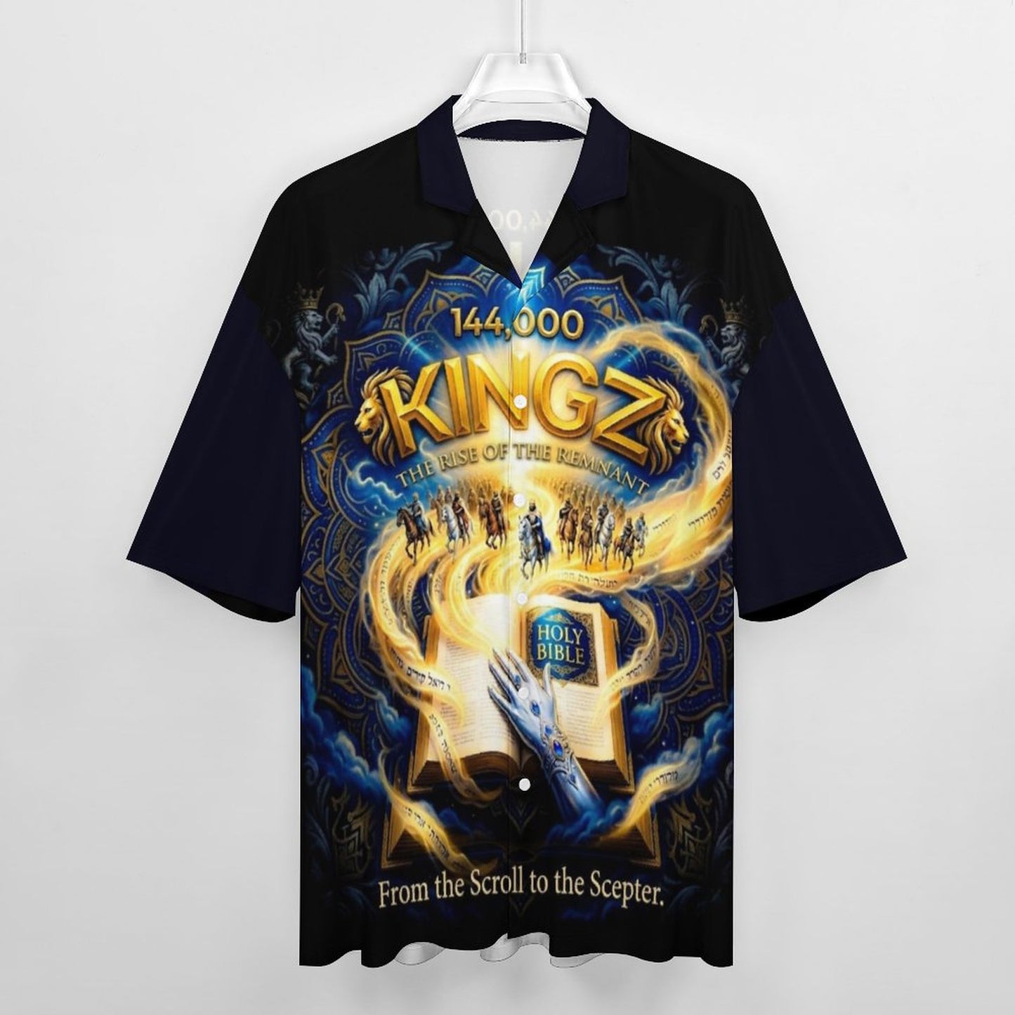 144,000 KINGZ: The Rise of The Remnant | Men's Cuban Collar Cotton Shirt
