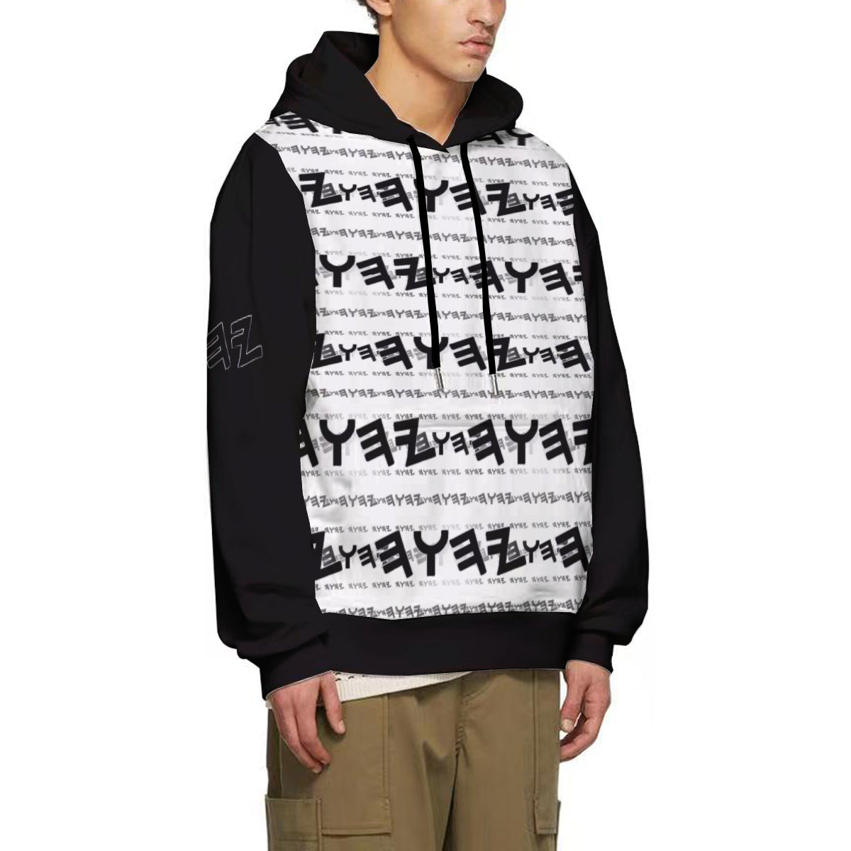 Most High God - Yahuah 01-01 White Men's Designer Pullover Hoodie