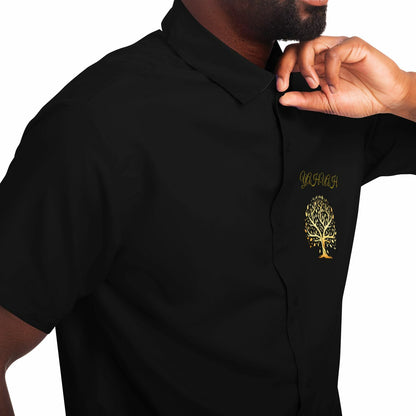 Yahuah-Tree of Life 01-01 Men's Designer Spread Collar Shirt