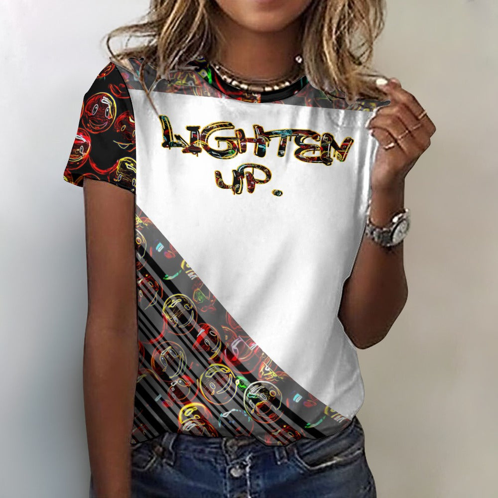 Outspoken Designs 01-01 "Lighten Up" Ladies Designer Cotton T-shirt