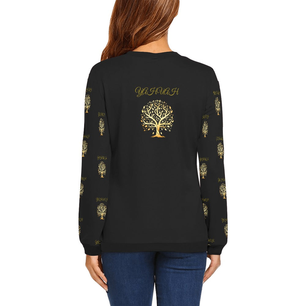 Yahuah-Tree of Life 01-01 Ladies Designer Sweatshirt