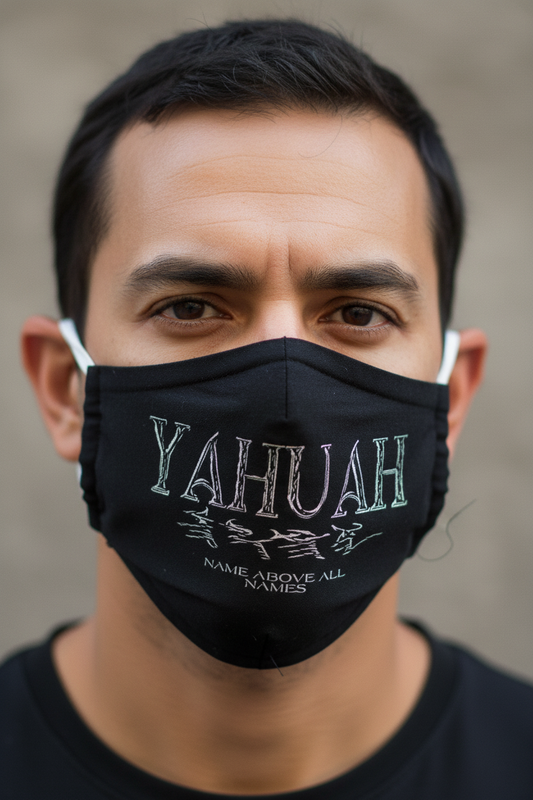 Yahuah: Name Above All Names (01-01) | Sublimation Face Mask | with Ten Replacement Filters