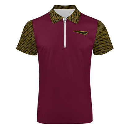 The Flag of David | Men's Zip Placket Polo | 7 colors