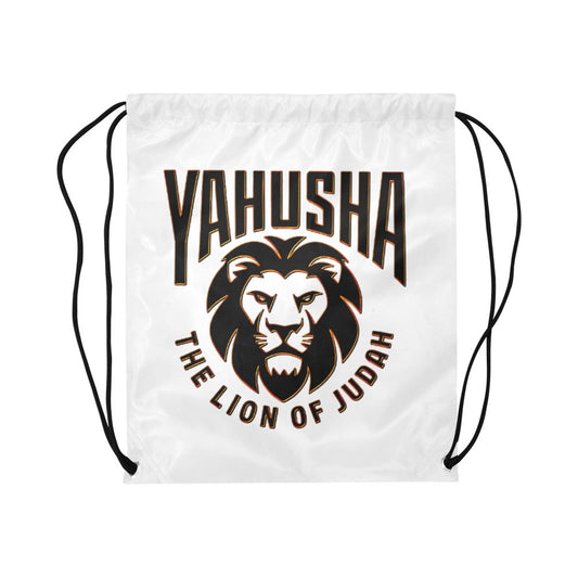Yahusha-The Lion of Judah 02-01 Designer Drawstring Bag, Large