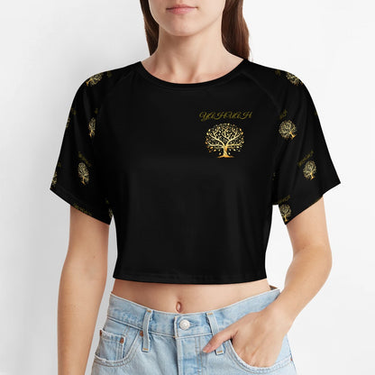 Yahuah: Tree of Life (01-01) | Raglan Crop Top (2 styles)
