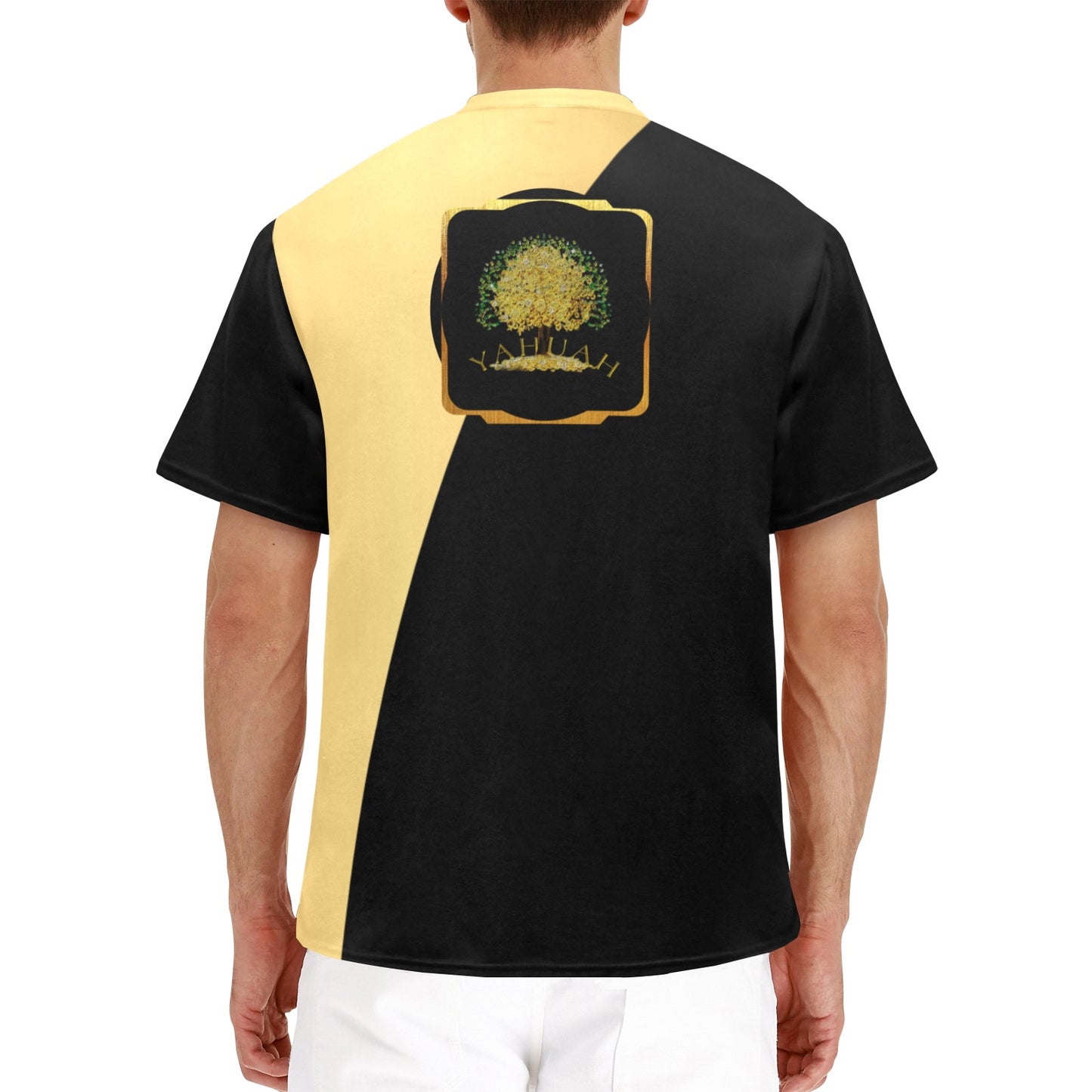 Yahuah-Tree of Life 03-01 Men's Designer Henley Shirt