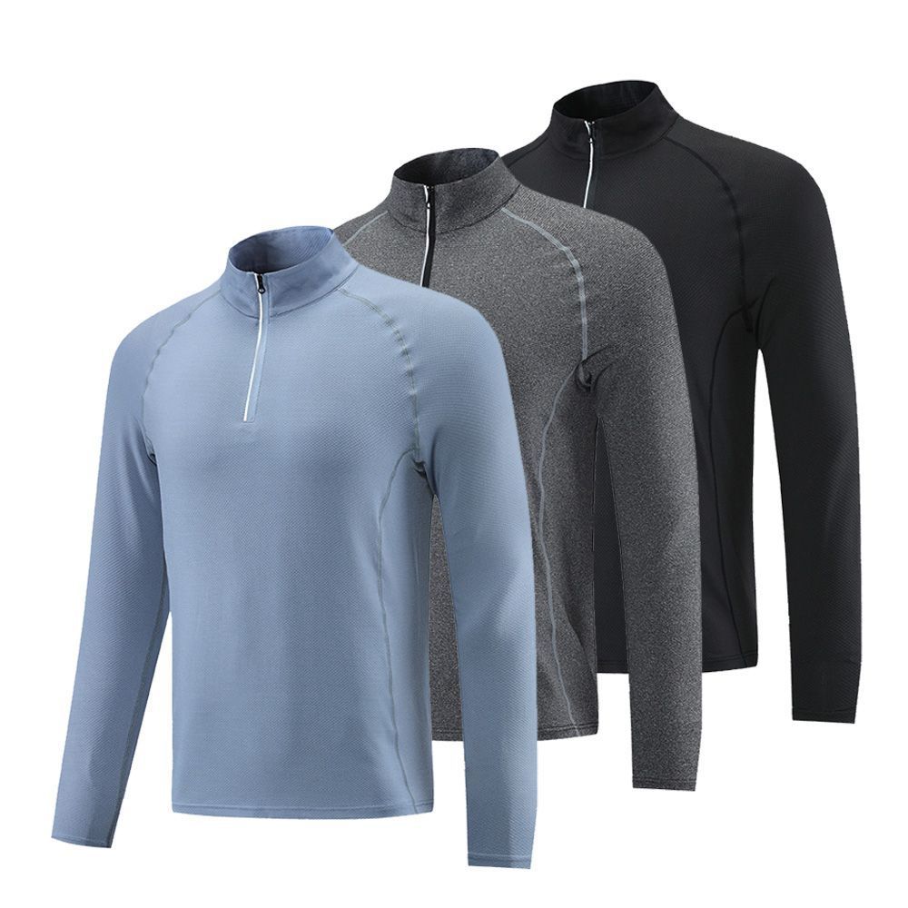 Men's Solid Color Stand Collar 1/4 Zip Sweatshirt (3 colors)