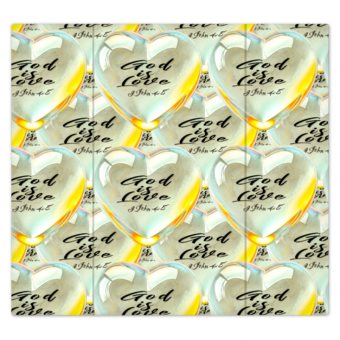 Illustrated Truth 01-01 "God is Love" Designer Bed Sheet