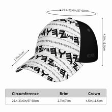 Cargar imagen en el visor de la galería, Most High God - Yahuah 01-01 White Designer Curved Brim Baseball Cap