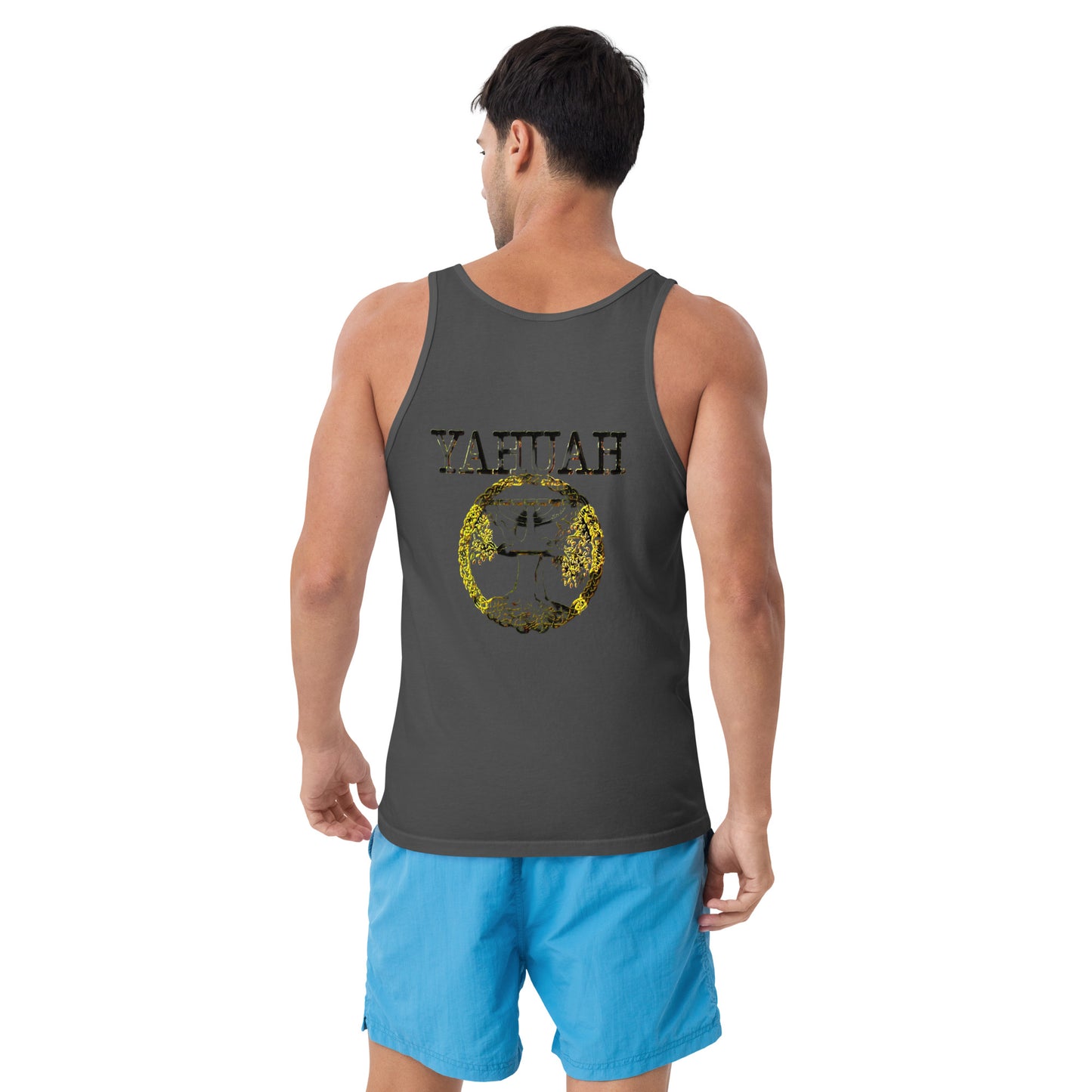 Yahuah Yahusha 04 Designer Unisex Bella + Canvas Staple Tank Top (8 Colors)