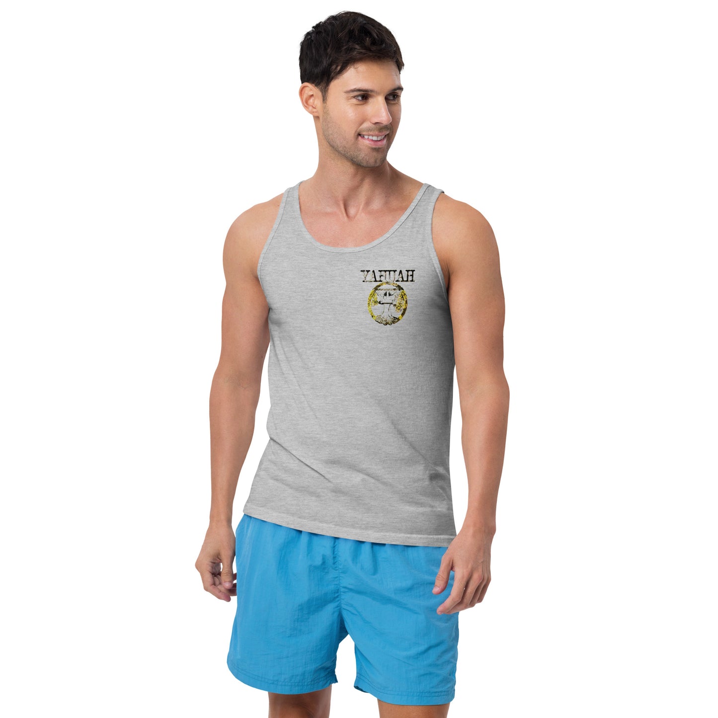 Yahuah Yahusha 04 Designer Unisex Bella + Canvas Staple Tank Top (8 Colors)