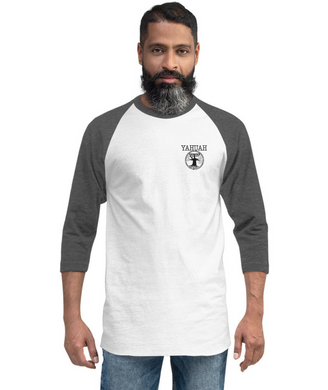 Yahuah-Tree of Life 02-05 Designer Tultex 3/4 Sleeve Raglan Men's T-shirt (2 colors)