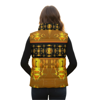 Hebrew World 01-03 Sacred Stillness Psalm 46:10 Stand Collar Puffer Vest
